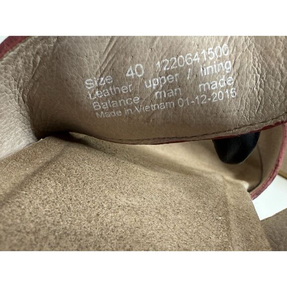 Dansko Selma Leather Red Wedge Platform Shoes 2 Buckled Straps Sandals Size 40 - Picture 8 of 14